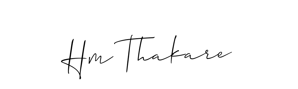You should practise on your own different ways (Allison_Script) to write your name (Hm Thakare) in signature. don't let someone else do it for you. Hm Thakare signature style 2 images and pictures png