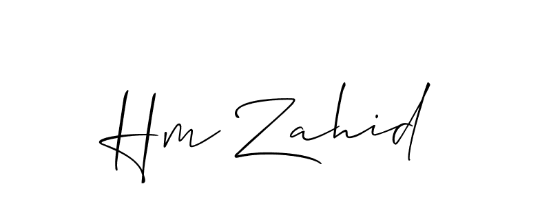 How to make Hm Zahid signature? Allison_Script is a professional autograph style. Create handwritten signature for Hm Zahid name. Hm Zahid signature style 2 images and pictures png