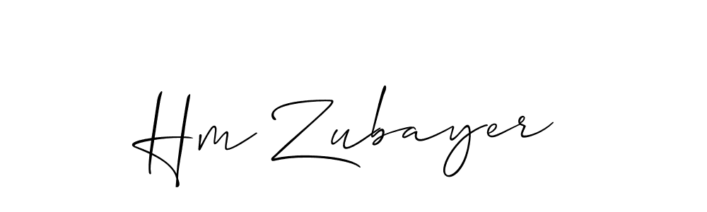 Use a signature maker to create a handwritten signature online. With this signature software, you can design (Allison_Script) your own signature for name Hm Zubayer. Hm Zubayer signature style 2 images and pictures png