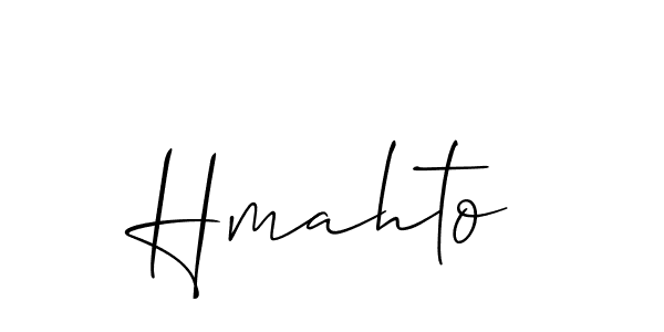 if you are searching for the best signature style for your name Hmahto. so please give up your signature search. here we have designed multiple signature styles  using Allison_Script. Hmahto signature style 2 images and pictures png