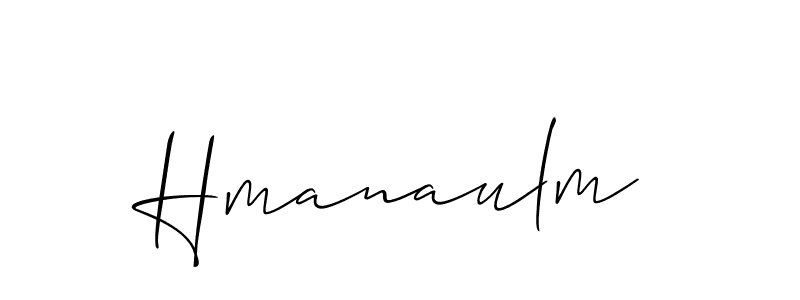 if you are searching for the best signature style for your name Hmanaulm. so please give up your signature search. here we have designed multiple signature styles  using Allison_Script. Hmanaulm signature style 2 images and pictures png