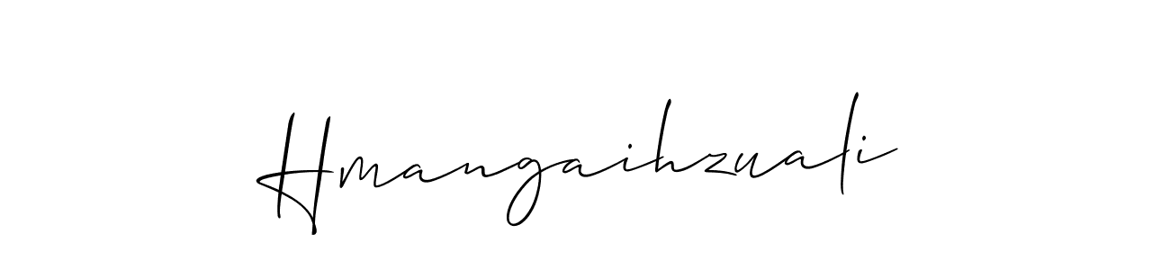 Also You can easily find your signature by using the search form. We will create Hmangaihzuali name handwritten signature images for you free of cost using Allison_Script sign style. Hmangaihzuali signature style 2 images and pictures png
