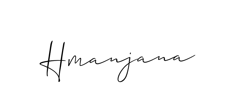 How to make Hmanjana signature? Allison_Script is a professional autograph style. Create handwritten signature for Hmanjana name. Hmanjana signature style 2 images and pictures png