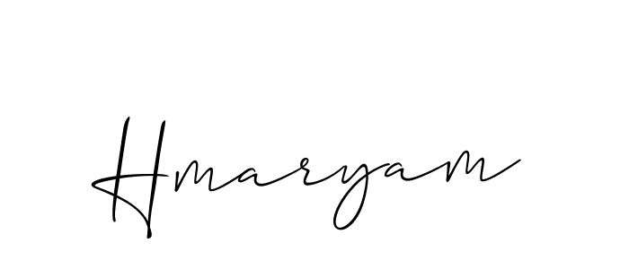 Create a beautiful signature design for name Hmaryam. With this signature (Allison_Script) fonts, you can make a handwritten signature for free. Hmaryam signature style 2 images and pictures png