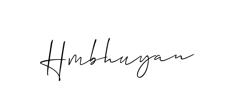 It looks lik you need a new signature style for name Hmbhuyan. Design unique handwritten (Allison_Script) signature with our free signature maker in just a few clicks. Hmbhuyan signature style 2 images and pictures png