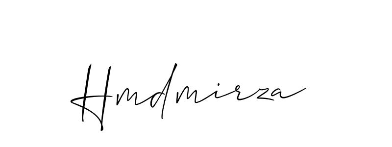 Use a signature maker to create a handwritten signature online. With this signature software, you can design (Allison_Script) your own signature for name Hmdmirza. Hmdmirza signature style 2 images and pictures png