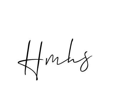 The best way (Allison_Script) to make a short signature is to pick only two or three words in your name. The name Hmhs include a total of six letters. For converting this name. Hmhs signature style 2 images and pictures png
