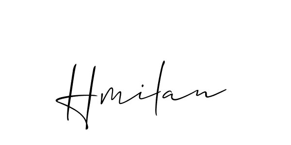 Similarly Allison_Script is the best handwritten signature design. Signature creator online .You can use it as an online autograph creator for name Hmilan. Hmilan signature style 2 images and pictures png