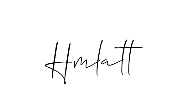 Design your own signature with our free online signature maker. With this signature software, you can create a handwritten (Allison_Script) signature for name Hmlatt. Hmlatt signature style 2 images and pictures png