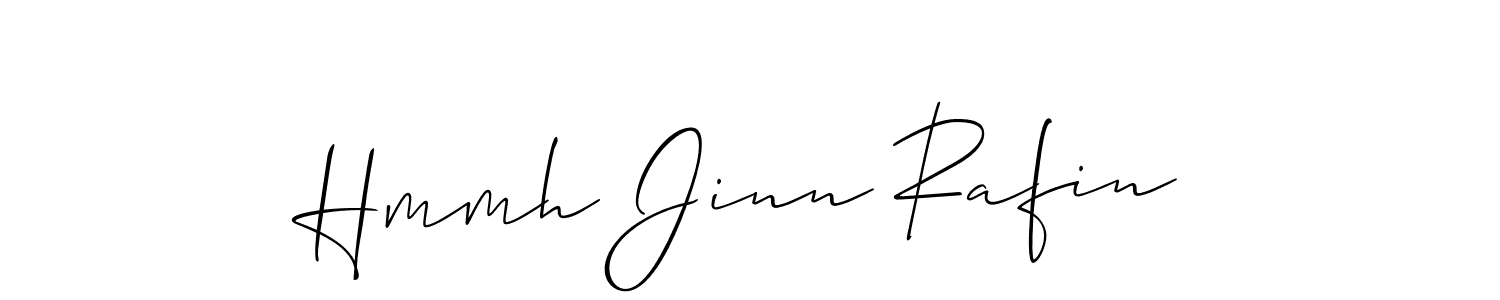 The best way (Allison_Script) to make a short signature is to pick only two or three words in your name. The name Hmmh Jinn Rafin include a total of six letters. For converting this name. Hmmh Jinn Rafin signature style 2 images and pictures png