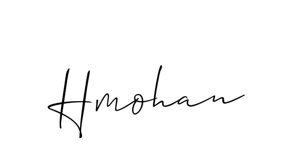 Create a beautiful signature design for name Hmohan. With this signature (Allison_Script) fonts, you can make a handwritten signature for free. Hmohan signature style 2 images and pictures png