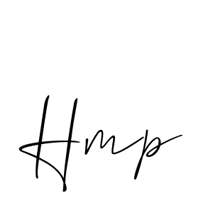 How to make Hmp signature? Allison_Script is a professional autograph style. Create handwritten signature for Hmp name. Hmp signature style 2 images and pictures png