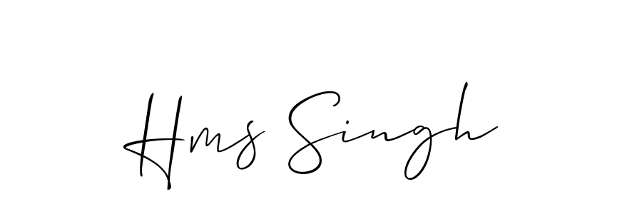 Use a signature maker to create a handwritten signature online. With this signature software, you can design (Allison_Script) your own signature for name Hms Singh. Hms Singh signature style 2 images and pictures png