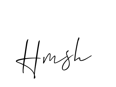 How to make Hmsh signature? Allison_Script is a professional autograph style. Create handwritten signature for Hmsh name. Hmsh signature style 2 images and pictures png