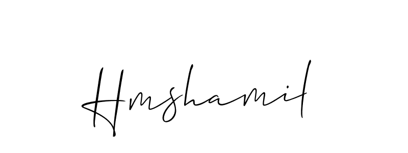 Make a short Hmshamil signature style. Manage your documents anywhere anytime using Allison_Script. Create and add eSignatures, submit forms, share and send files easily. Hmshamil signature style 2 images and pictures png