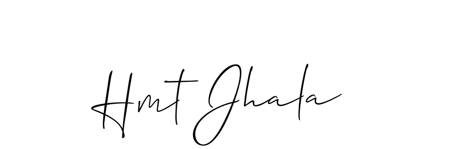 Allison_Script is a professional signature style that is perfect for those who want to add a touch of class to their signature. It is also a great choice for those who want to make their signature more unique. Get Hmt Jhala name to fancy signature for free. Hmt Jhala signature style 2 images and pictures png