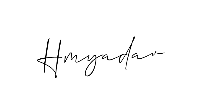 Also we have Hmyadav name is the best signature style. Create professional handwritten signature collection using Allison_Script autograph style. Hmyadav signature style 2 images and pictures png