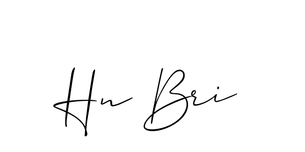 How to make Hn Bri signature? Allison_Script is a professional autograph style. Create handwritten signature for Hn Bri name. Hn Bri signature style 2 images and pictures png