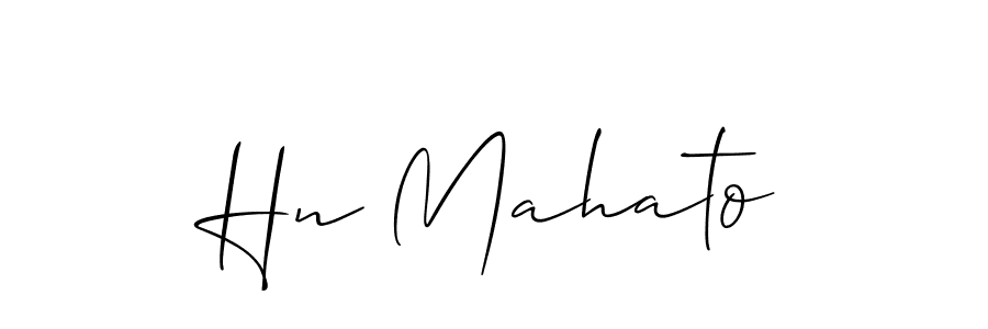 The best way (Allison_Script) to make a short signature is to pick only two or three words in your name. The name Hn Mahato include a total of six letters. For converting this name. Hn Mahato signature style 2 images and pictures png
