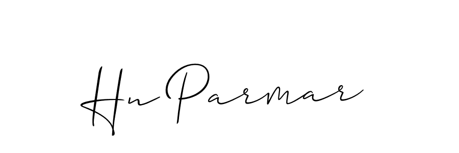 Create a beautiful signature design for name Hn Parmar. With this signature (Allison_Script) fonts, you can make a handwritten signature for free. Hn Parmar signature style 2 images and pictures png