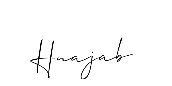 if you are searching for the best signature style for your name Hnajab. so please give up your signature search. here we have designed multiple signature styles  using Allison_Script. Hnajab signature style 2 images and pictures png