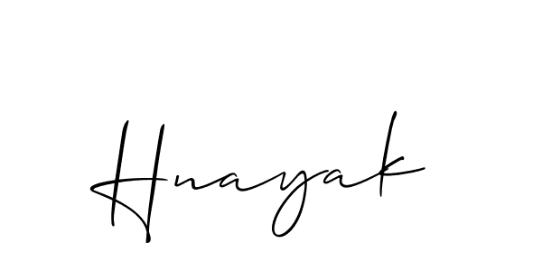 It looks lik you need a new signature style for name Hnayak. Design unique handwritten (Allison_Script) signature with our free signature maker in just a few clicks. Hnayak signature style 2 images and pictures png