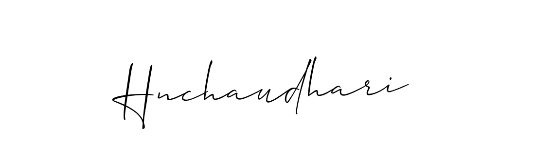 Make a short Hnchaudhari signature style. Manage your documents anywhere anytime using Allison_Script. Create and add eSignatures, submit forms, share and send files easily. Hnchaudhari signature style 2 images and pictures png