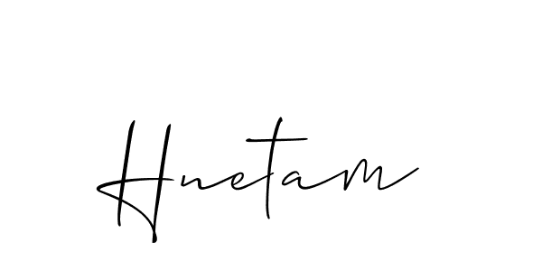 Also we have Hnetam name is the best signature style. Create professional handwritten signature collection using Allison_Script autograph style. Hnetam signature style 2 images and pictures png