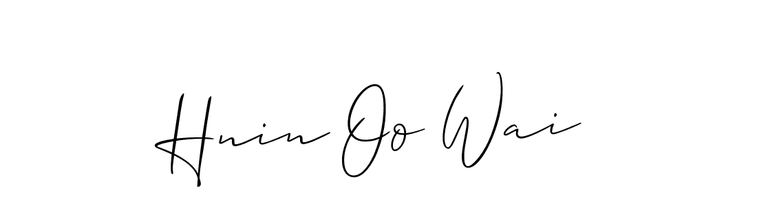 Create a beautiful signature design for name Hnin Oo Wai. With this signature (Allison_Script) fonts, you can make a handwritten signature for free. Hnin Oo Wai signature style 2 images and pictures png