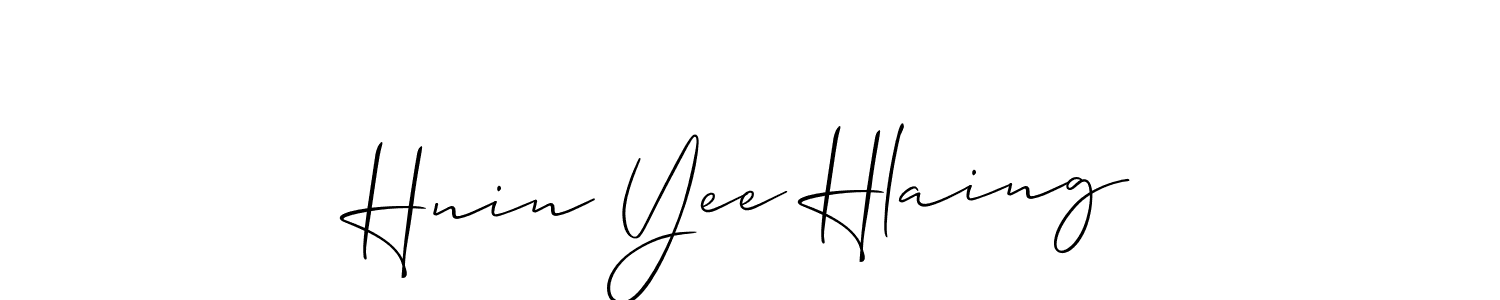 Make a beautiful signature design for name Hnin Yee Hlaing. Use this online signature maker to create a handwritten signature for free. Hnin Yee Hlaing signature style 2 images and pictures png