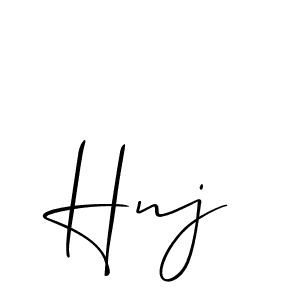 if you are searching for the best signature style for your name Hnj. so please give up your signature search. here we have designed multiple signature styles  using Allison_Script. Hnj signature style 2 images and pictures png