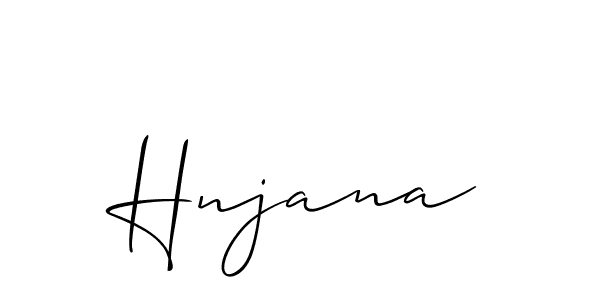 Make a short Hnjana signature style. Manage your documents anywhere anytime using Allison_Script. Create and add eSignatures, submit forms, share and send files easily. Hnjana signature style 2 images and pictures png