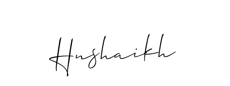 Make a short Hnshaikh signature style. Manage your documents anywhere anytime using Allison_Script. Create and add eSignatures, submit forms, share and send files easily. Hnshaikh signature style 2 images and pictures png