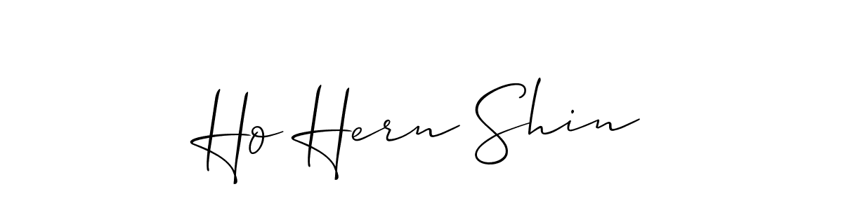 How to Draw Ho Hern Shin signature style? Allison_Script is a latest design signature styles for name Ho Hern Shin. Ho Hern Shin signature style 2 images and pictures png