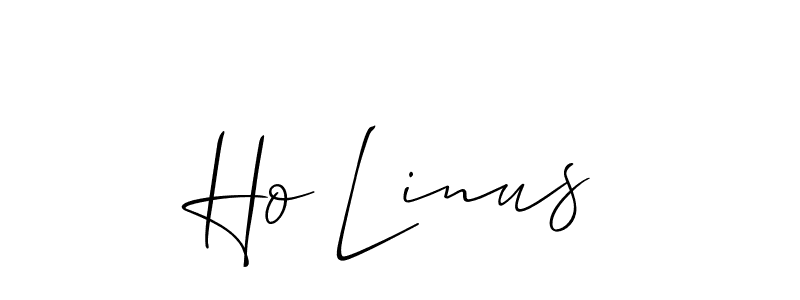 How to make Ho Linus name signature. Use Allison_Script style for creating short signs online. This is the latest handwritten sign. Ho Linus signature style 2 images and pictures png