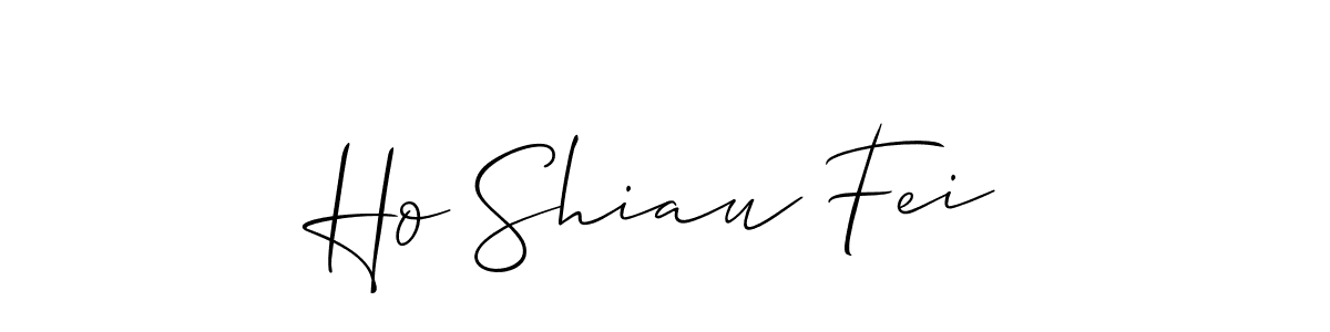 Ho Shiau Fei stylish signature style. Best Handwritten Sign (Allison_Script) for my name. Handwritten Signature Collection Ideas for my name Ho Shiau Fei. Ho Shiau Fei signature style 2 images and pictures png