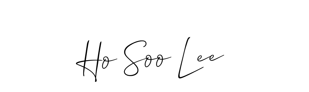 Make a beautiful signature design for name Ho Soo Lee. With this signature (Allison_Script) style, you can create a handwritten signature for free. Ho Soo Lee signature style 2 images and pictures png