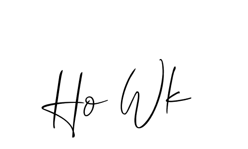 Create a beautiful signature design for name Ho Wk. With this signature (Allison_Script) fonts, you can make a handwritten signature for free. Ho Wk signature style 2 images and pictures png