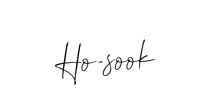 Best and Professional Signature Style for Ho-sook. Allison_Script Best Signature Style Collection. Ho-sook signature style 2 images and pictures png