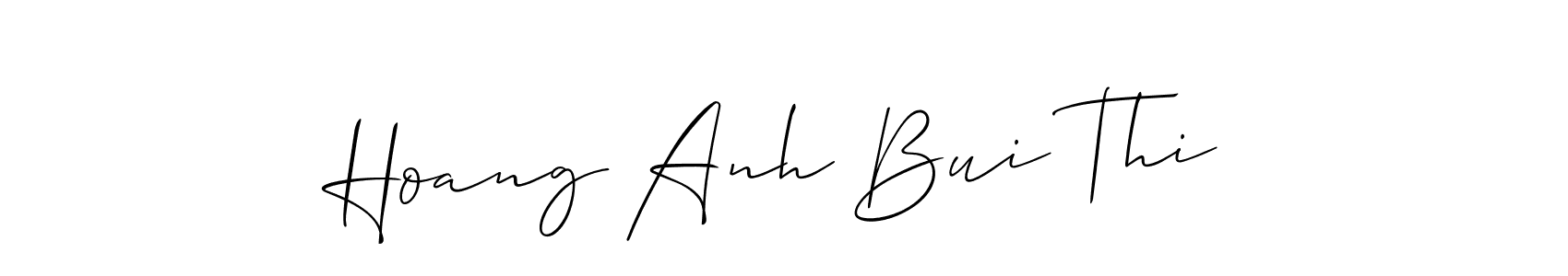 How to Draw Hoang Anh Bui Thi signature style? Allison_Script is a latest design signature styles for name Hoang Anh Bui Thi. Hoang Anh Bui Thi signature style 2 images and pictures png