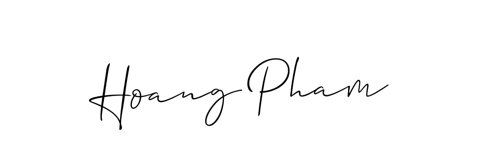 The best way (Allison_Script) to make a short signature is to pick only two or three words in your name. The name Hoang Pham include a total of six letters. For converting this name. Hoang Pham signature style 2 images and pictures png