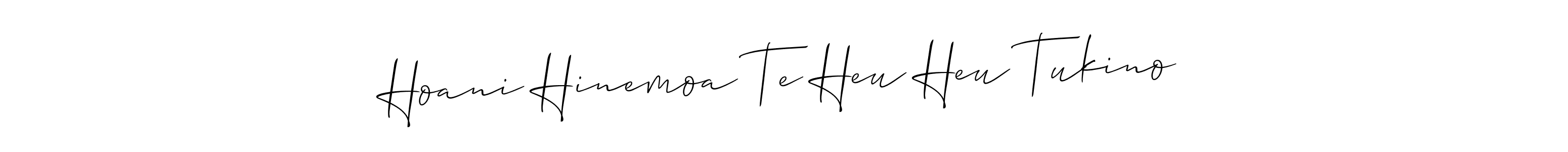 Use a signature maker to create a handwritten signature online. With this signature software, you can design (Allison_Script) your own signature for name Hoani Hinemoa Te Heu Heu Tukino. Hoani Hinemoa Te Heu Heu Tukino signature style 2 images and pictures png