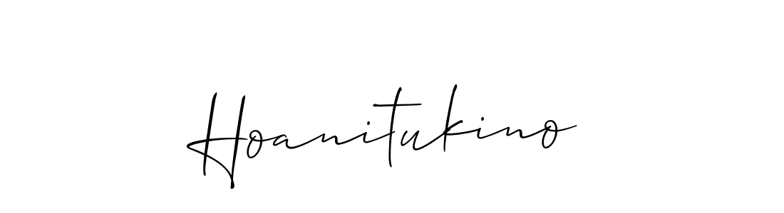 if you are searching for the best signature style for your name Hoanitukino. so please give up your signature search. here we have designed multiple signature styles  using Allison_Script. Hoanitukino signature style 2 images and pictures png