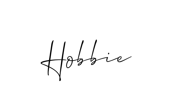 Design your own signature with our free online signature maker. With this signature software, you can create a handwritten (Allison_Script) signature for name Hobbie. Hobbie signature style 2 images and pictures png