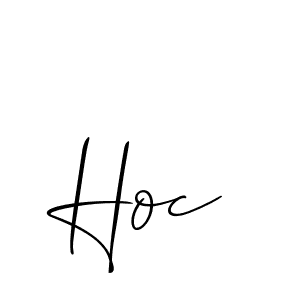 Create a beautiful signature design for name Hoc. With this signature (Allison_Script) fonts, you can make a handwritten signature for free. Hoc signature style 2 images and pictures png