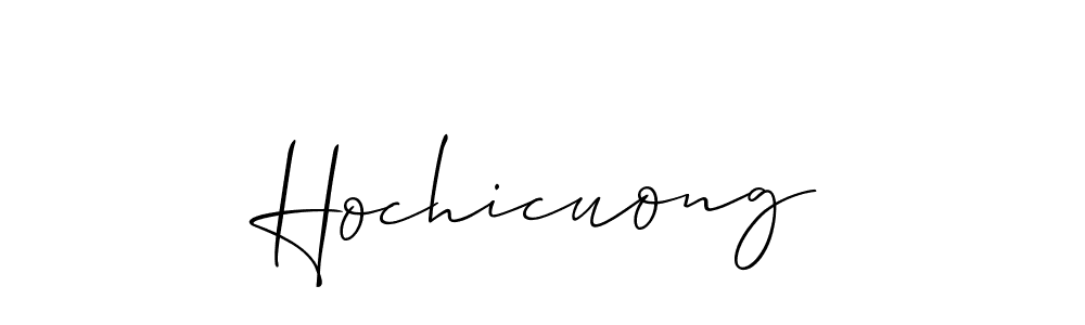 The best way (Allison_Script) to make a short signature is to pick only two or three words in your name. The name Hochicuong include a total of six letters. For converting this name. Hochicuong signature style 2 images and pictures png