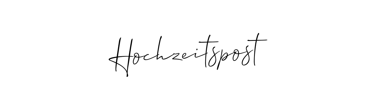 if you are searching for the best signature style for your name Hochzeitspost. so please give up your signature search. here we have designed multiple signature styles  using Allison_Script. Hochzeitspost signature style 2 images and pictures png