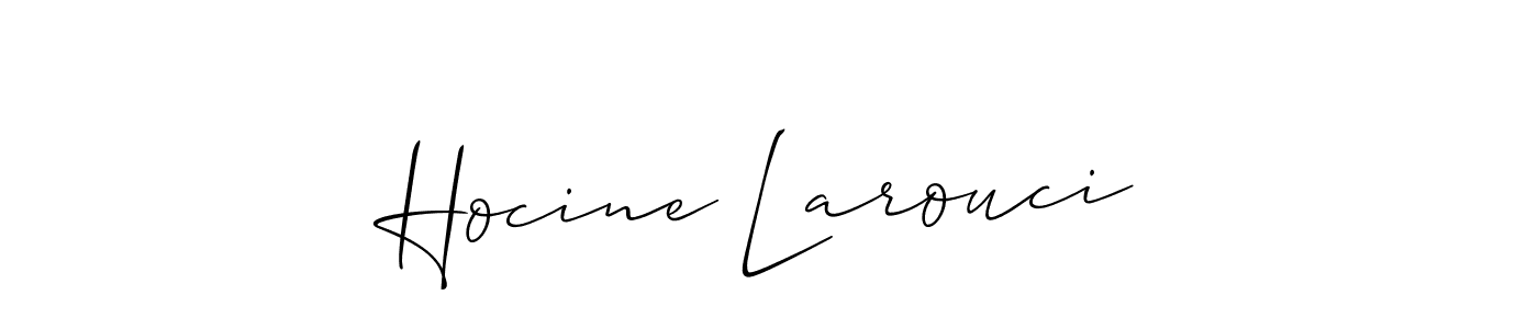 How to make Hocine Larouci signature? Allison_Script is a professional autograph style. Create handwritten signature for Hocine Larouci name. Hocine Larouci signature style 2 images and pictures png