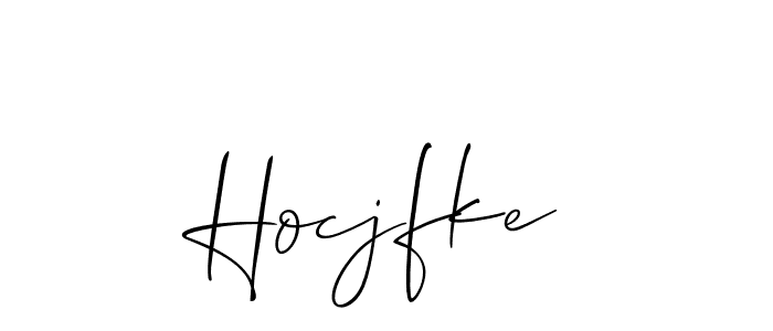 How to make Hocjfke name signature. Use Allison_Script style for creating short signs online. This is the latest handwritten sign. Hocjfke signature style 2 images and pictures png