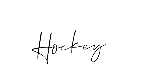 You should practise on your own different ways (Allison_Script) to write your name (Hockey) in signature. don't let someone else do it for you. Hockey signature style 2 images and pictures png